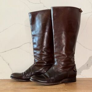 Vintage Frye Melissa Back Zip Extended Calf Boots